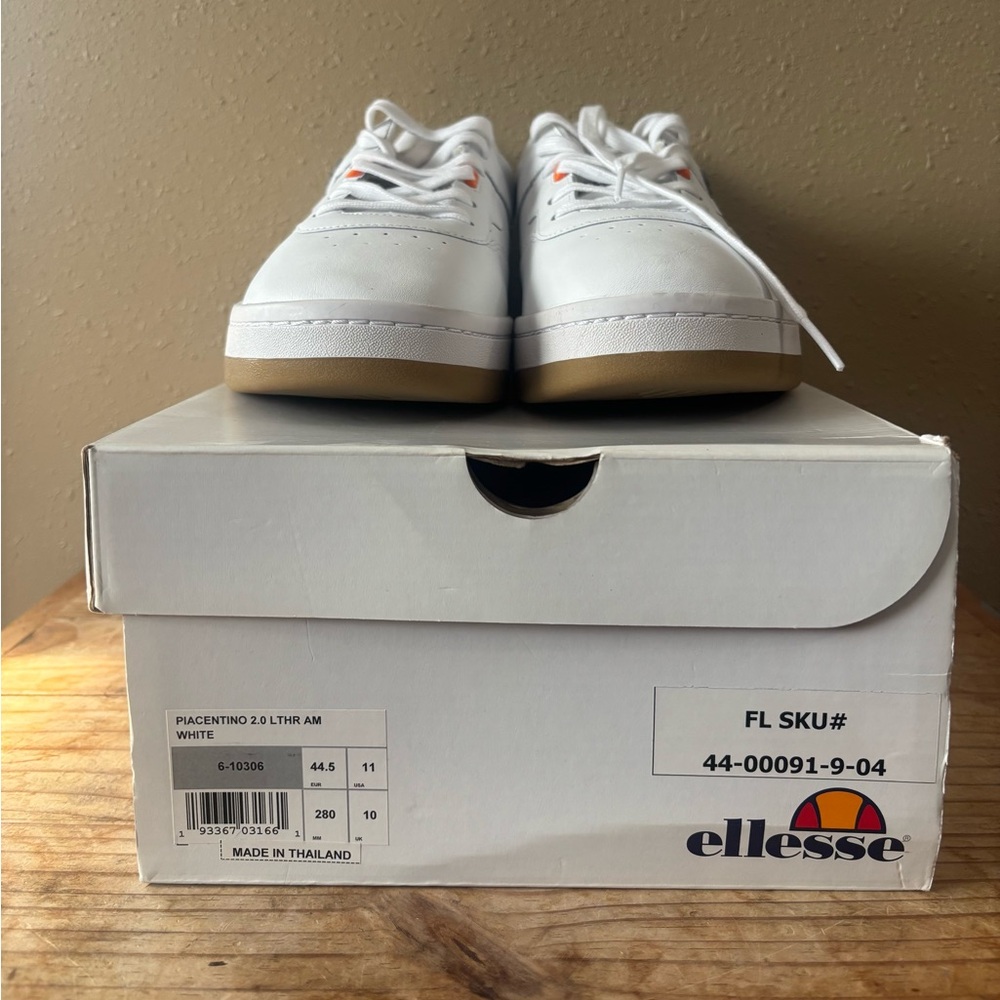 Brand new Ellesse Piacentino white leather 2.0 size 11 - Picture 6 of 7
